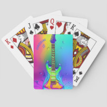 Personalisierte Neon-Gitarre-Musikliebhaber-Spielk