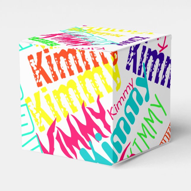 Personalisierte Neon "Name in Lights" Geschenkschachtel (Vorderseite)