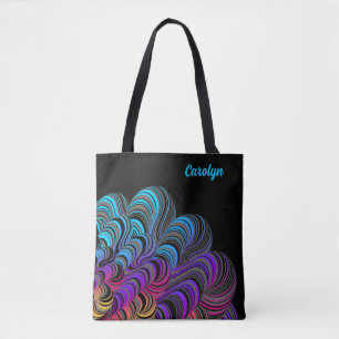 Personalisierte Neonfarben auf schwarz Tasche