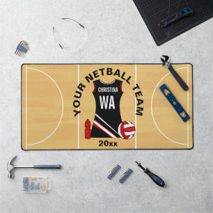 Personalisierte Netball-Abspielmatte Schreibtischunterlage