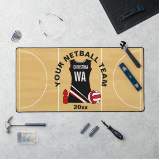 Personalisierte Netball-Abspielmatte Schreibtischunterlage