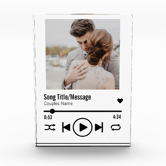 Personalisierte neu verheiratete Foto Song Playlis (Vorderseite)