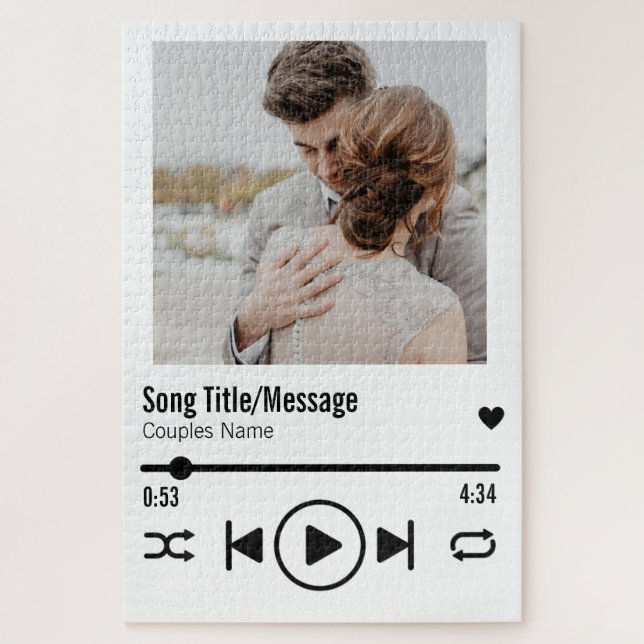 Personalisierte neu verheiratete Foto Song Playlis (Vertikal)