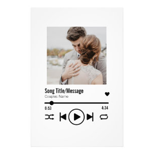 Personalisierte neu verheiratete Foto Song Playlis