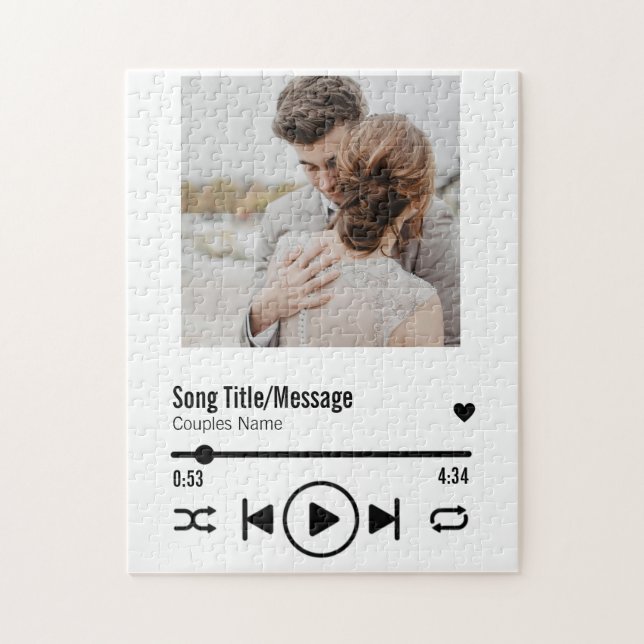 Personalisierte neu verheiratete Foto Song Playlis (Vertikal)