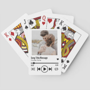 Personalisierte neu verheiratete Foto Song Playlis Spielkarten