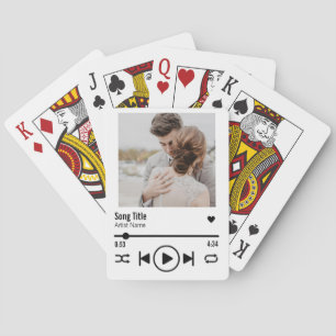 Personalisierte neu verheiratete Foto Song Playlis Spielkarten