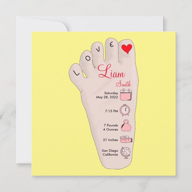 Personalisierte neue Babygeschenke - Geburtsstunde (Vorderseite)