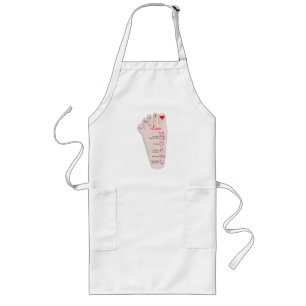 Personalisierte neue Babygeschenke - Geburtsstunde Lange Schürze