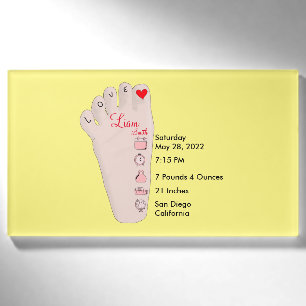 Personalisierte neue Babygeschenke - Geburtsstunde Namenschild