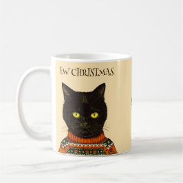 Personalisierte neue Weihnachtsangry Bored Black C Kaffeetasse