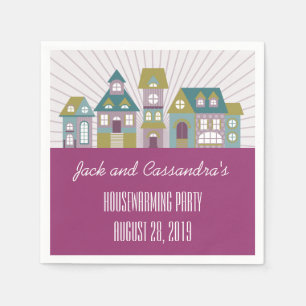 Personalisierte neue Zuhause Housewarming Napkins Serviette