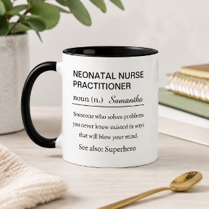 Personalisierte Neugeborenen-Krankenschwester-Prak Tasse