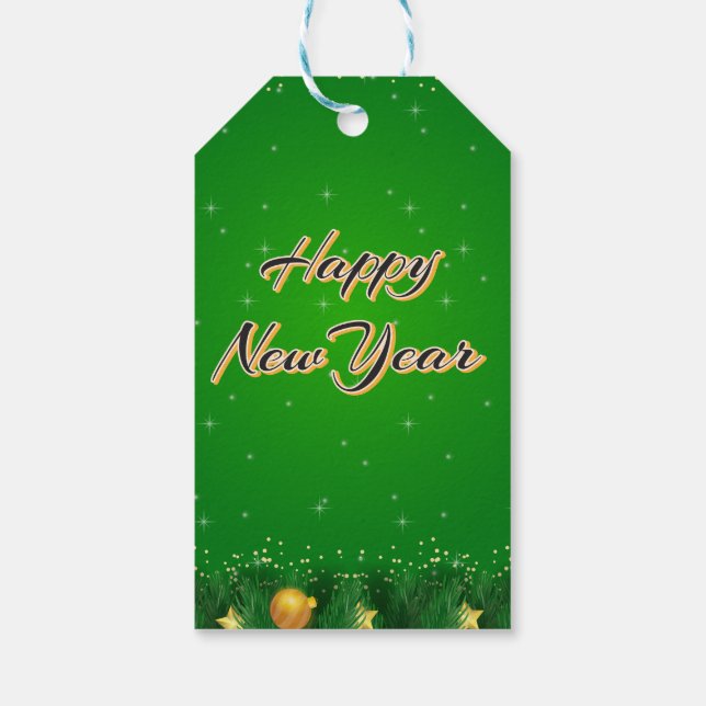 Personalisierte Neujahrs-Geschenkanhänger Geschenkanhänger (Rückseite)