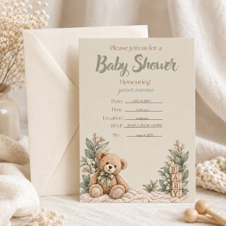 Personalisierte neutrale Babyparty-Einladung Einladung