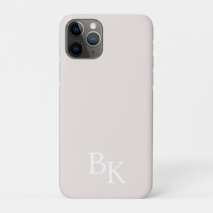 Personalisierte neutrale minimale Anfangsmonogramm Case-Mate iPhone Hülle