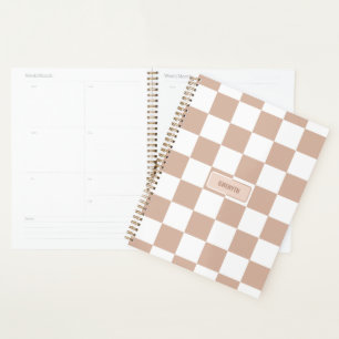 Personalisierte, neutrale Rose rosa Planer