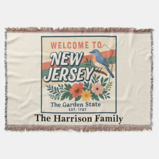 Personalisierte New Jersey-Wurfdecke Decke