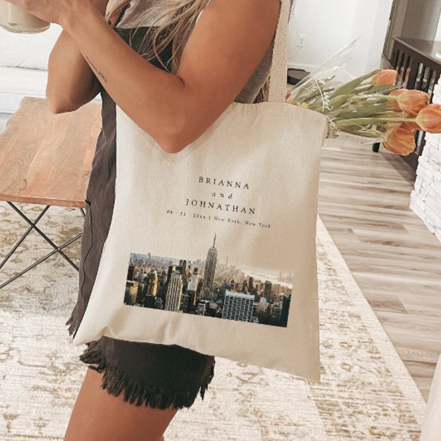Personalisierte New York Wedding Tote Bag Tragetasche (Von Creator hochgeladen)