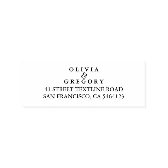 Personalisierte Newlyweds-Namen und Zuhause-Adress Gummistempel (Prägung)