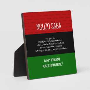 Personalisierte NGUZO SABA 7 Grundsätze Glückwunsc Fotoplatte