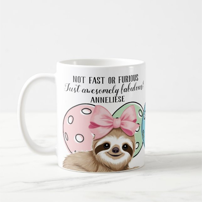 Personalisierte nicht schnelle oder zornige Sloth- Kaffeetasse (Links)