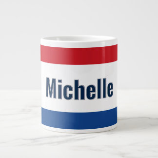 Personalisierte niederländische Flagge Jumbo-Tasse