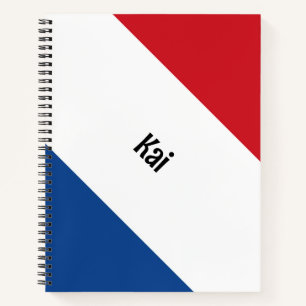 Personalisierte niederländische Flagge Notizbuch