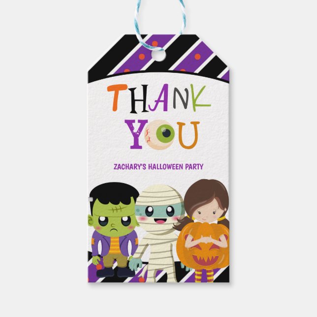 Personalisierte Niedlich Kids Kostüm Party Hallowe Geschenkanhänger (Vorderseite)