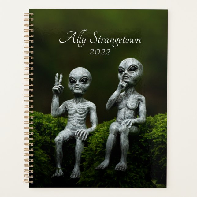 Personalisierte Niedliche Alien Planer (Vorderseite)