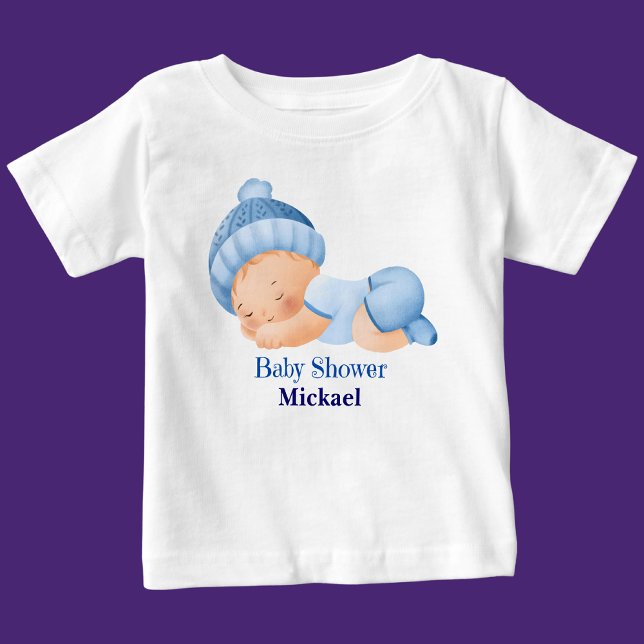 Personalisierte Niedliche Babydusche Baby T-shirt (Von Creator hochgeladen)