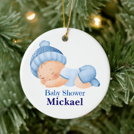 Personalisierte Niedliche Babydusche Keramik Ornament