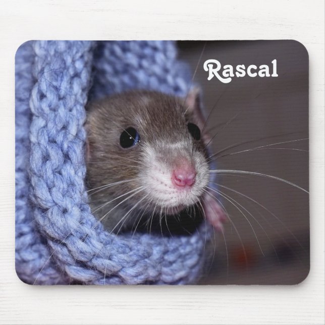 Personalisierte Niedliche Babyratte Mousepad (Vorne)