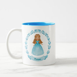 Personalisierte Niedliche Blaue Königliche Prinzes Zweifarbige Tasse