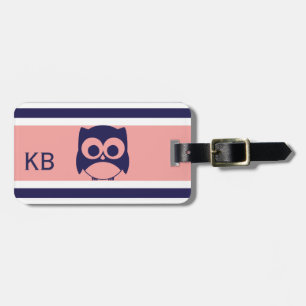 Personalisierte niedliche blaue Koralle des Gepäckanhänger
