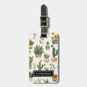Personalisierte Niedliche Boho-gegossene Pflanze G Gepäckanhänger