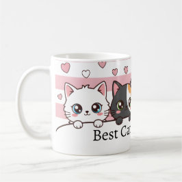 Personalisierte niedliche Cartoon-Katze-Kaffeetass Kaffeetasse