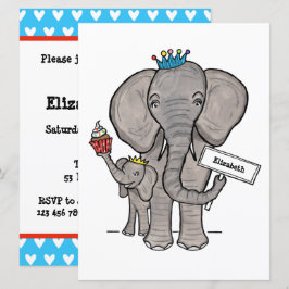 Personalisierte Niedliche Elephant Baby Dusche Ein