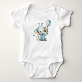 Personalisierte Niedliche Elephant Balloon Baby Strampler