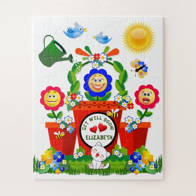 Personalisierte Niedliche Emoji-Blume werden bald  (Vertikal)