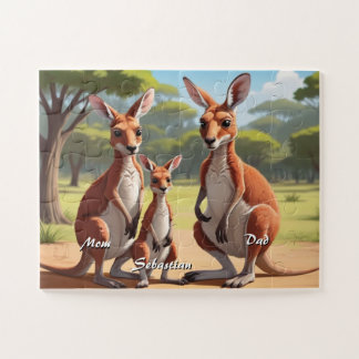Personalisierte Niedliche Familie Kangaroo