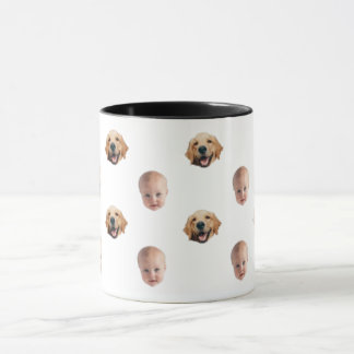 Personalisierte Niedliche Familienfront 2 Fotos Ta Tasse