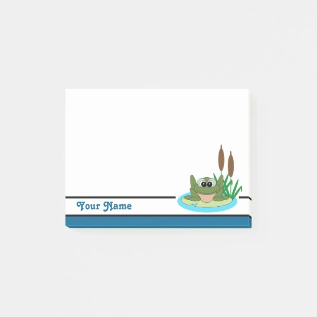 Personalisierte niedliche Frosch Posten-it® Post-it Klebezettel (Vorderseite)