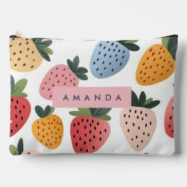 Personalisierte Niedliche Frucht Erdbeermuster Zubehörtasche