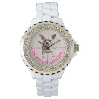 Personalisierte Niedliche Funny Chihuahua Beobacht Armbanduhr