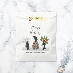 Personalisierte Niedliche Funny Pinguin Weihnachte Geschenktütchen