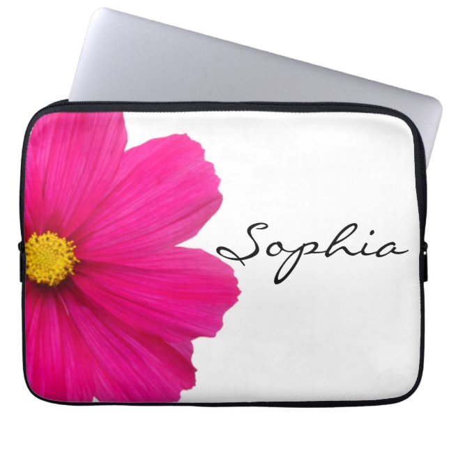 personalisierte niedliche girly rosa laptopschutzhülle (Vorderseite)