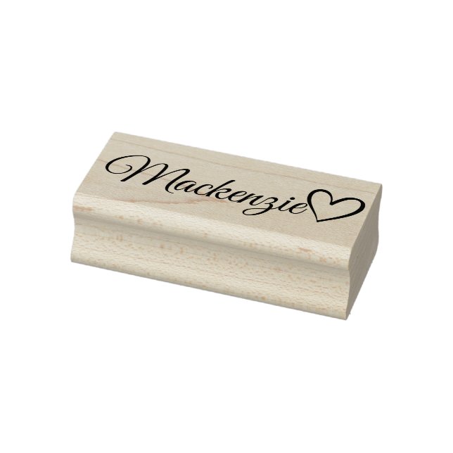 Personalisierte Niedliche Kalligraphie Herzname Gummistempel (Stempel)