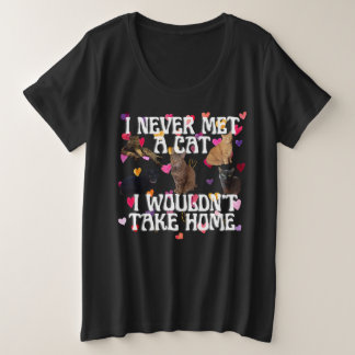 Personalisierte Niedliche Katze Große Größe T-Shirt