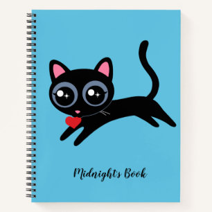 Personalisierte Niedliche Katze Herzdieb Notizbuch